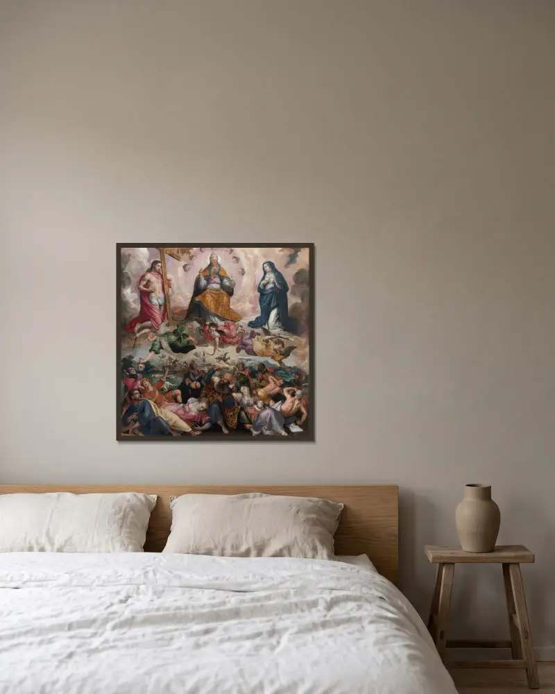 Last Judgement av Cornelis de Vos inramad på en vägg