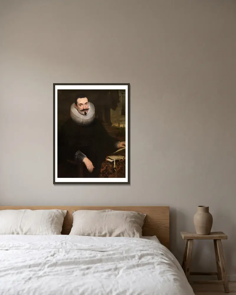 Der Notar Barthel van den Berghe von Cornelis de Vos gerahmt an einer Wand