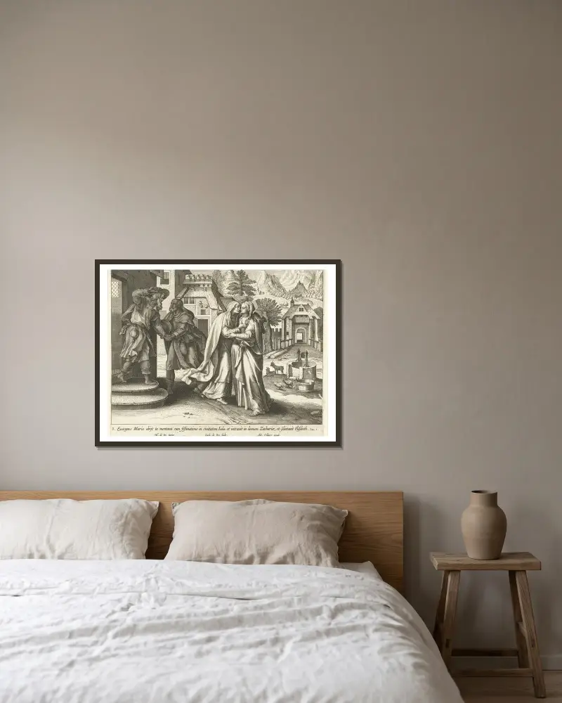 Navštívení, Maerten De Vos v rámu na stěně