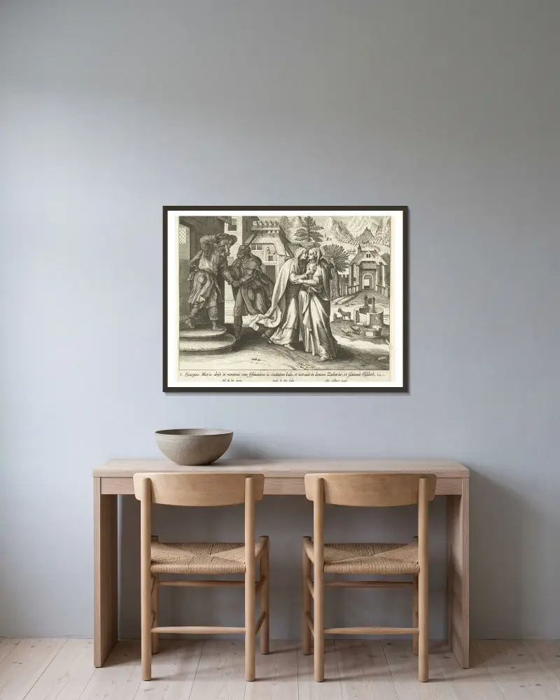 Navštívení, Maerten De Vos v rámu na stěně