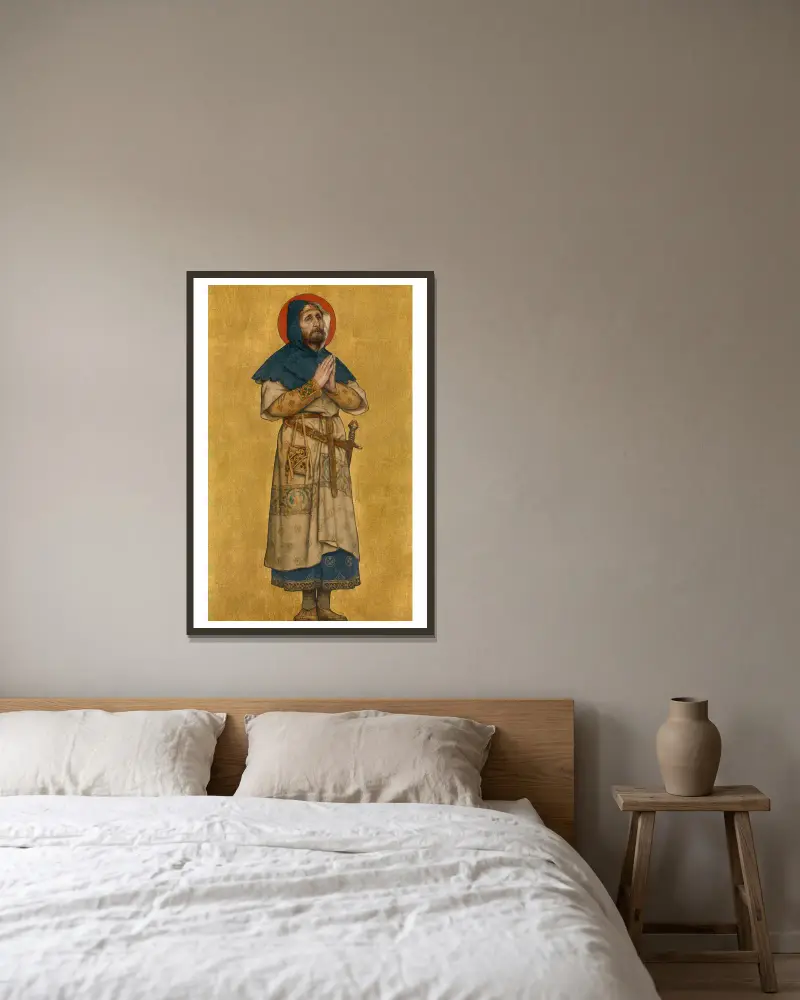 Charles I, Count of Flanders av Albrecht De Vriendt inramad på en vägg