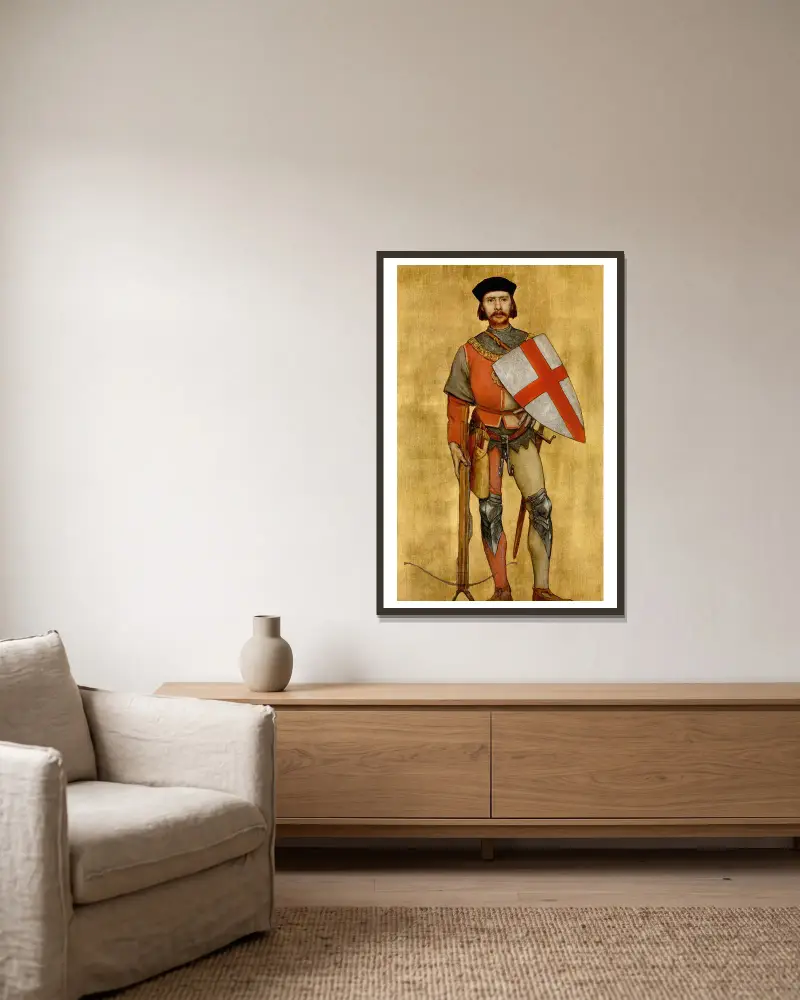 Dean of the Armed Guild of Saint George av Albrecht De Vriendt inramad på en vägg