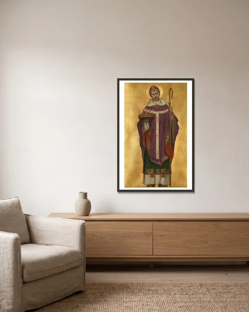 Mary of Burgundy av Albrecht De Vriendt inramad på en vägg