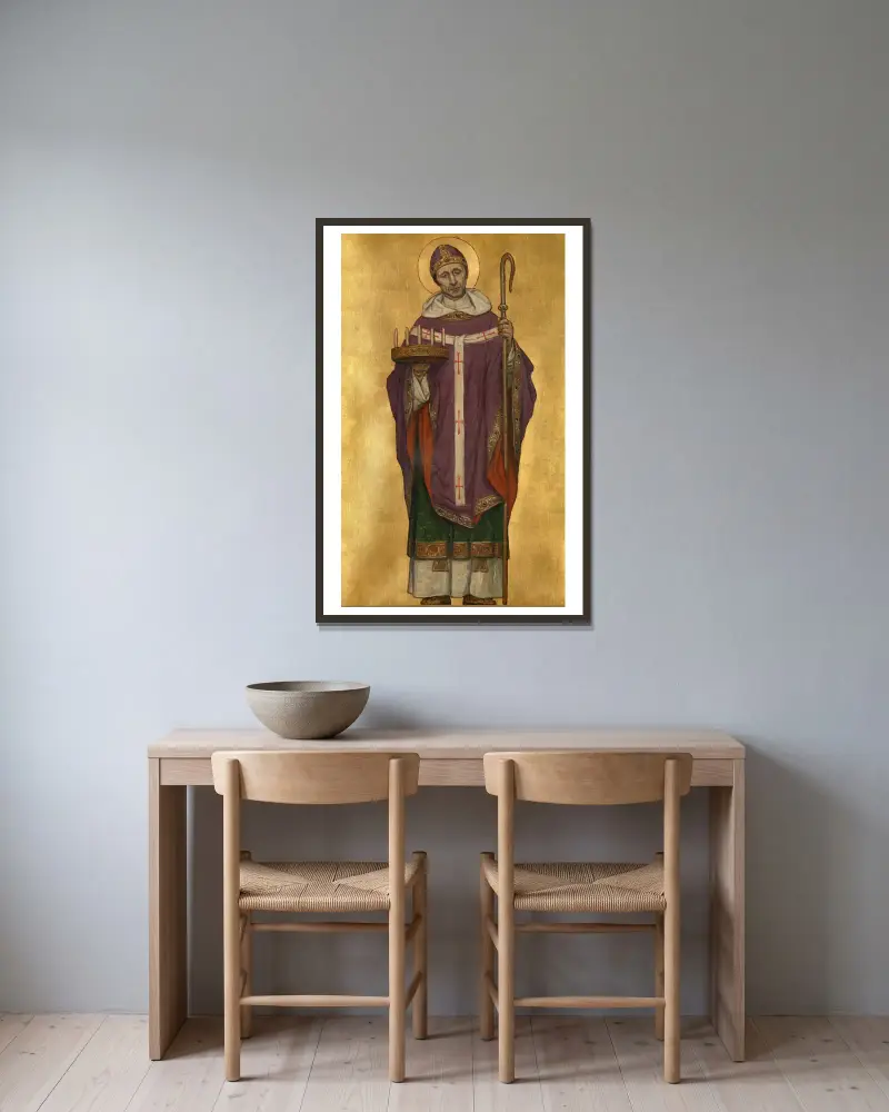 Mary of Burgundy av Albrecht De Vriendt inramad på en vägg