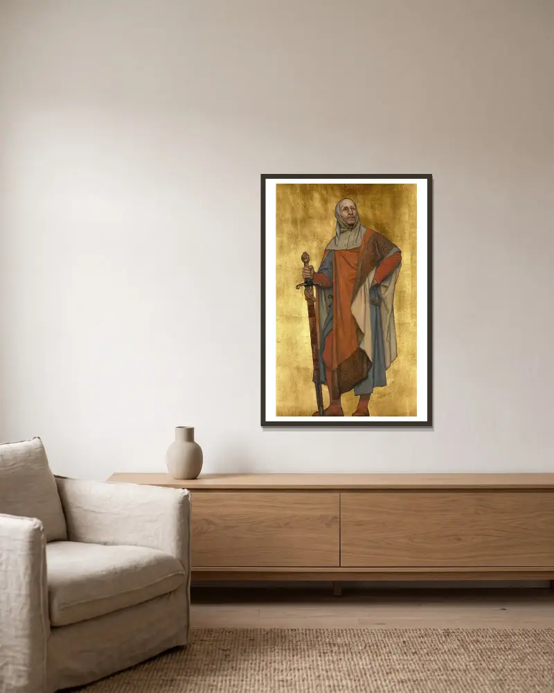 Pieter de Coninck von Albrecht De Vriendt gerahmt an einer Wand