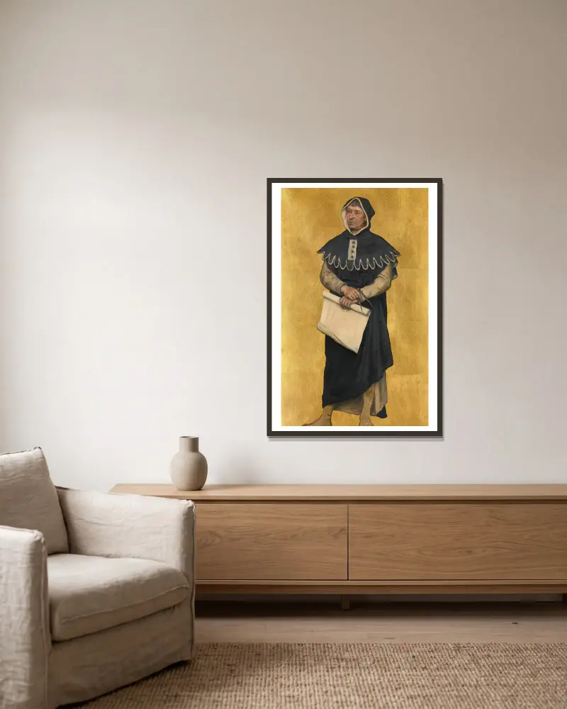 The Architect Jan Rogiers av Albrecht De Vriendt inramad på en vägg