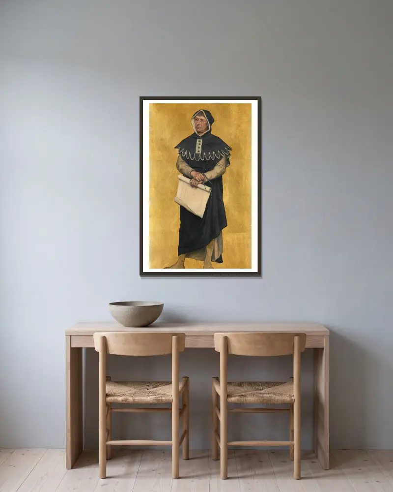 The Architect Jan Rogiers av Albrecht De Vriendt inramad på en vägg