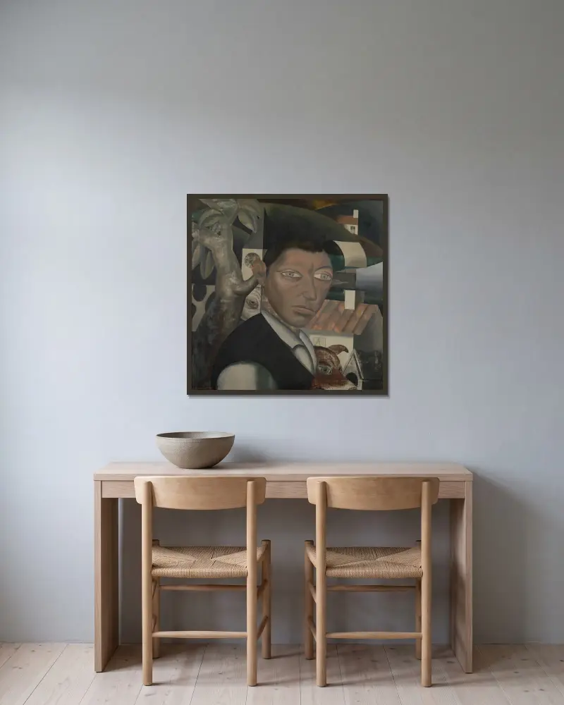 Fuga, Gustave Van de Woestijne v rámu na stěně