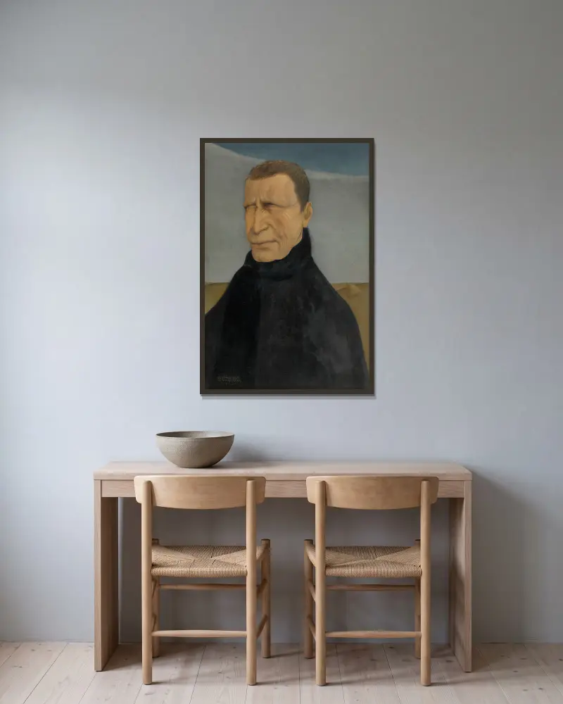 Slepý muž, Gustave Van de Woestijne v rámu na stěně