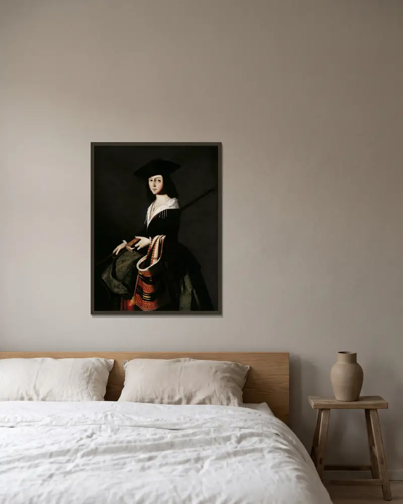 St Marina av Francisco de Zurbarán inramad på en vägg