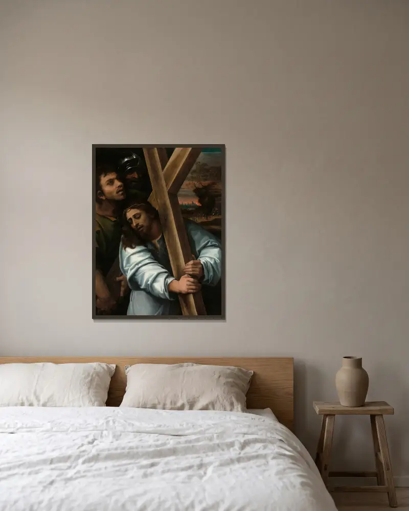 Kristus nesoucí kříž, Sebastiano del Piombo v rámu na stěně
