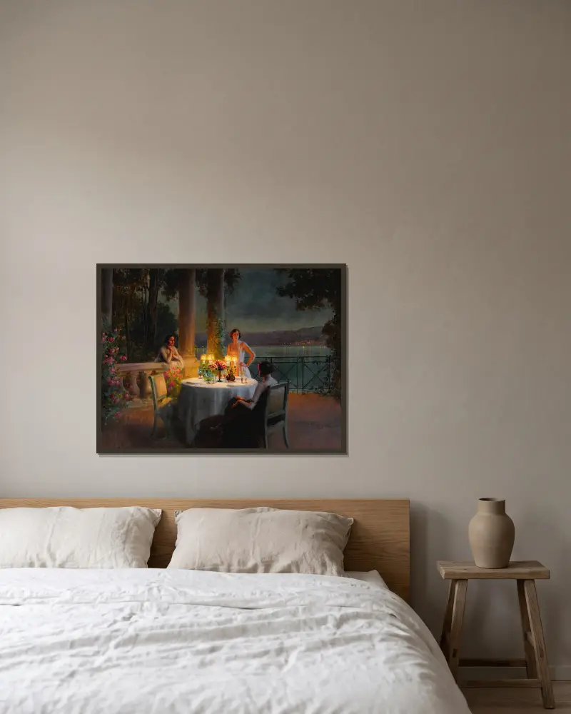 Večeře při svíčkách, Delphin Enjolras v rámu na stěně