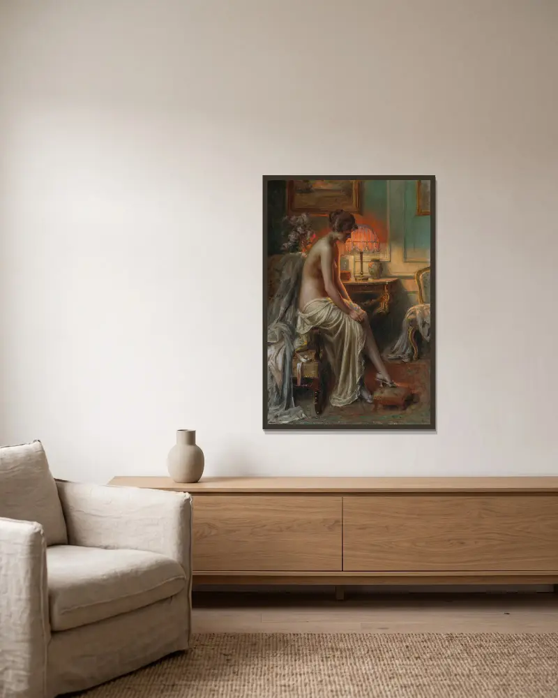 Dama w buduarze – nr 1, Delphin Enjolras w ramie na ścianie