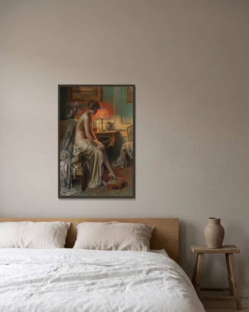 Dama w buduarze – nr 1, Delphin Enjolras w ramie na ścianie