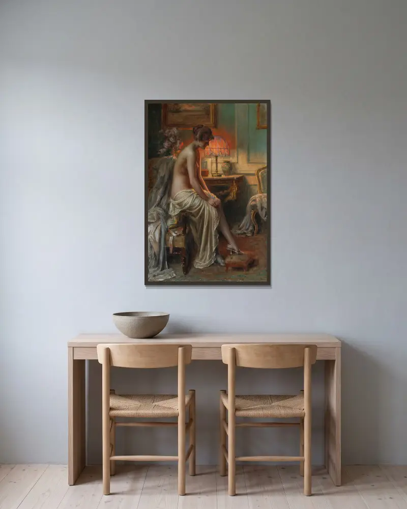 Dama w buduarze – nr 1, Delphin Enjolras w ramie na ścianie