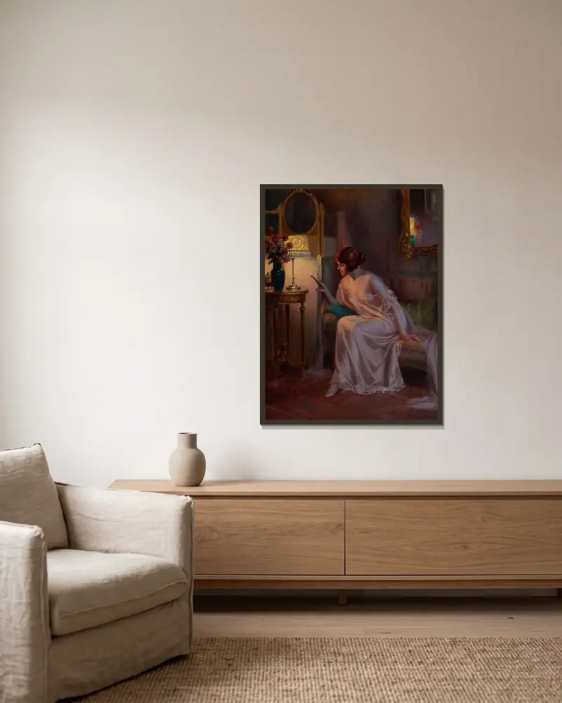 Przed snem, Delphin Enjolras w ramie na ścianie