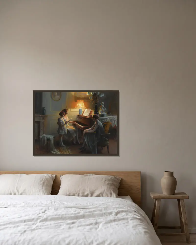 Zpěvní hodina, Delphin Enjolras v rámu na stěně