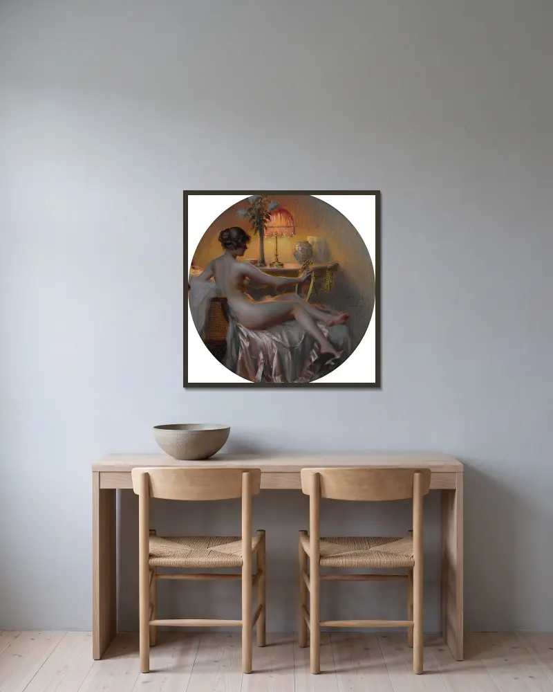 Buduar – nr 2, Delphin Enjolras w ramie na ścianie