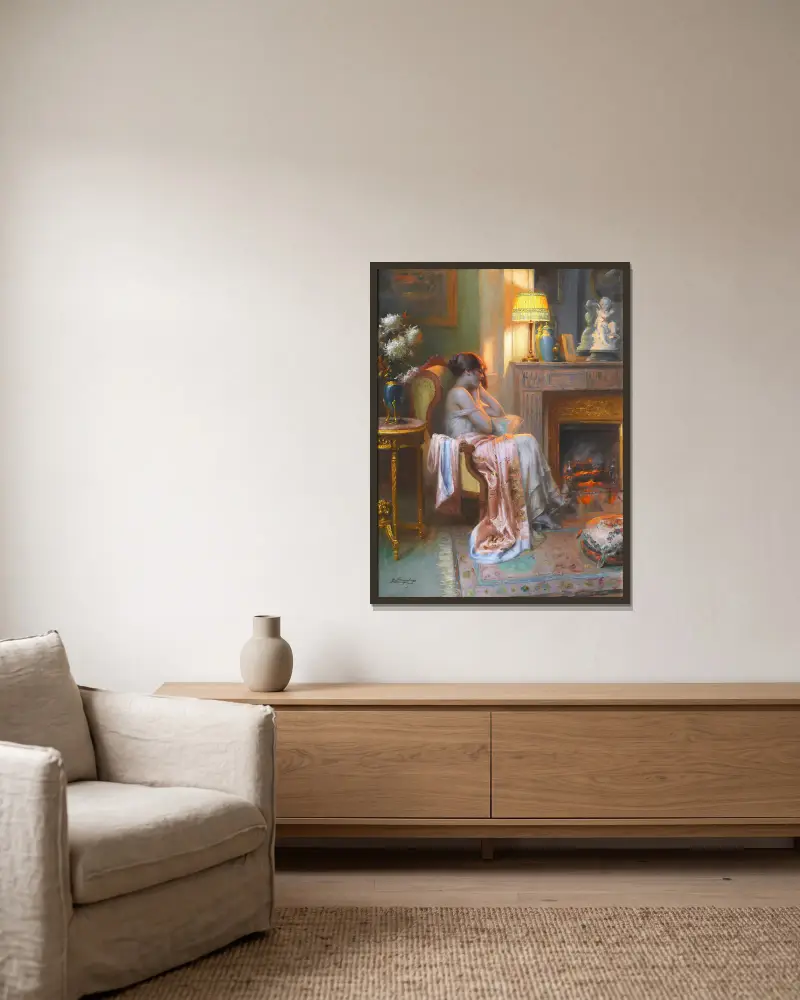 Zamyślona, Delphin Enjolras w ramie na ścianie