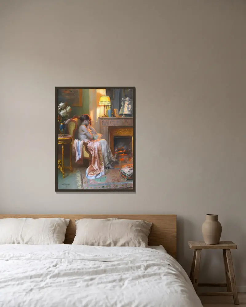Zamyślona, Delphin Enjolras w ramie na ścianie