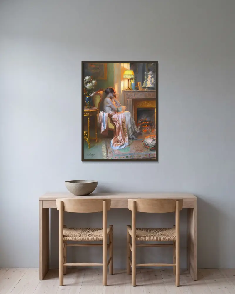 Zamyślona, Delphin Enjolras w ramie na ścianie