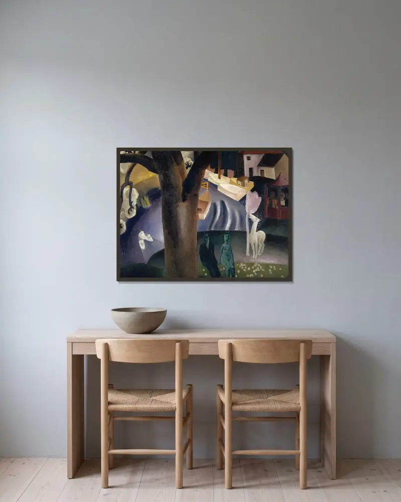 La Lys, Frits van den Berghe w ramie na ścianie