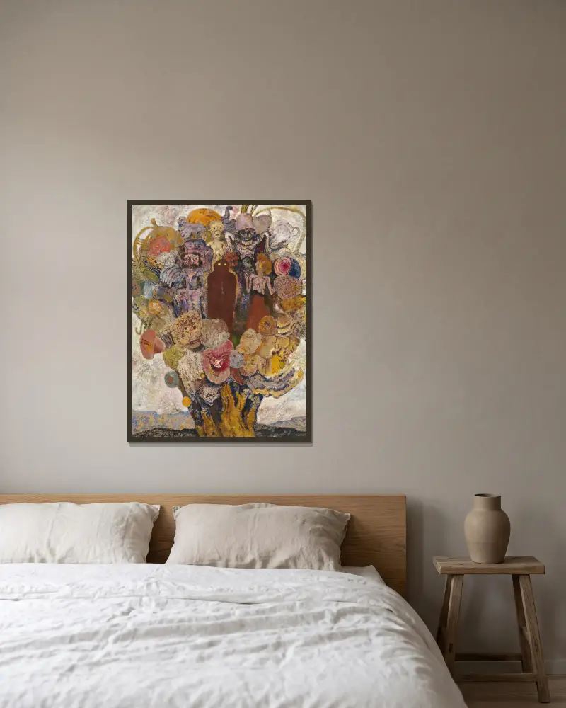 Tree in Bloom av Frits van den Berghe inramad på en vägg