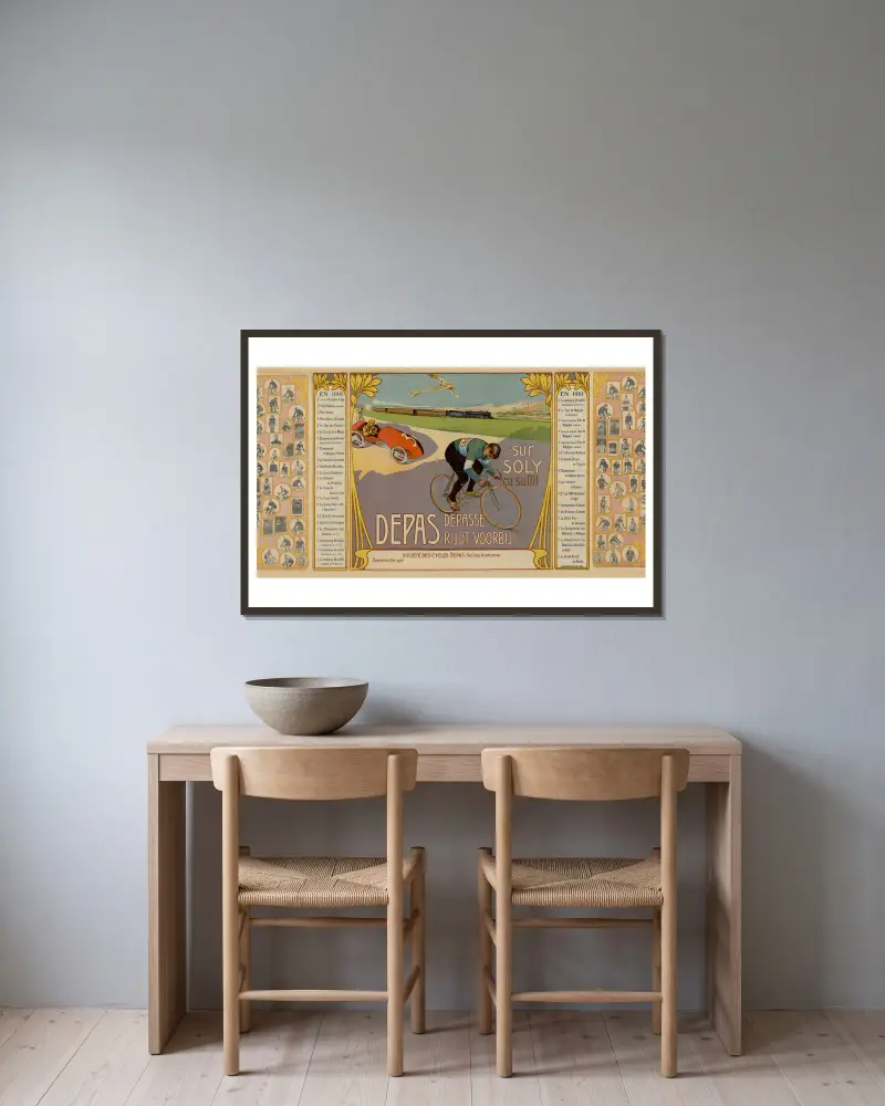 Depas überholt Rijdt Vorbei gerahmt an einer Wand