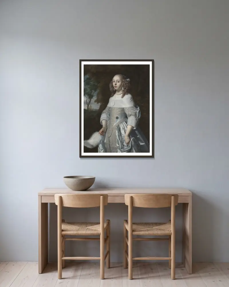 Jeanne Parmentier, 1634–1710, Bartholomeus van der Helst v rámu na stěně