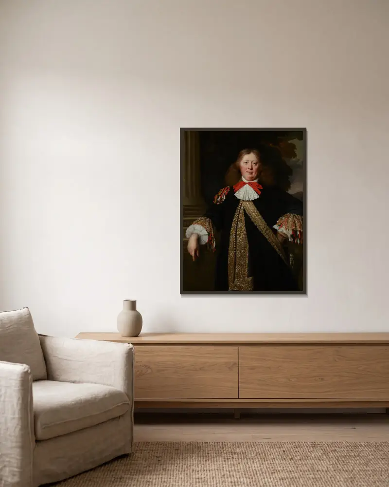 Portret burmistrza, Bartholomeus van der Helst w ramie na ścianie