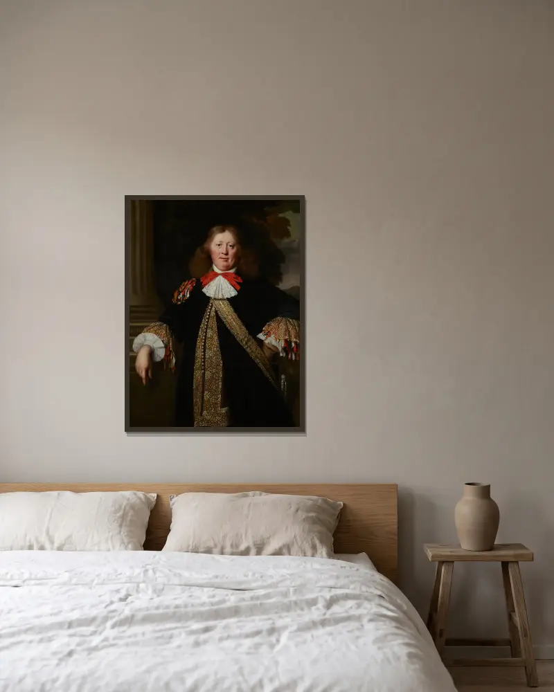 Portret burmistrza, Bartholomeus van der Helst w ramie na ścianie