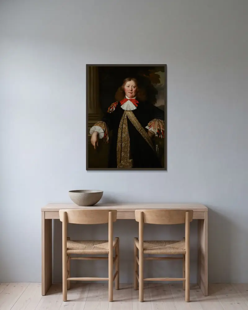 Portret burmistrza, Bartholomeus van der Helst w ramie na ścianie