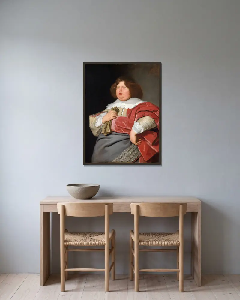 Porträtt av Gerard Andriesz Bicker av Bartholomeus van der Helst inramad på en vägg