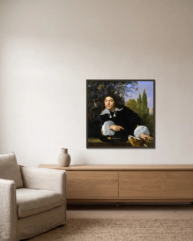 Autoportret, Bartholomeus van der Helst w ramie na ścianie