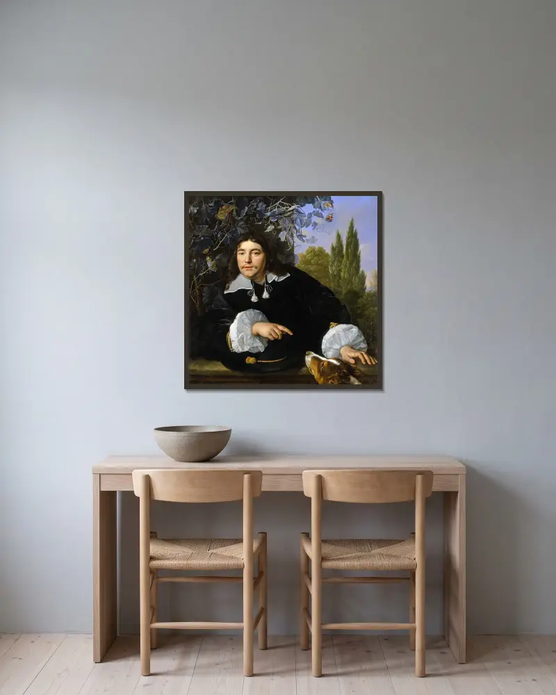 Autoportret, Bartholomeus van der Helst w ramie na ścianie