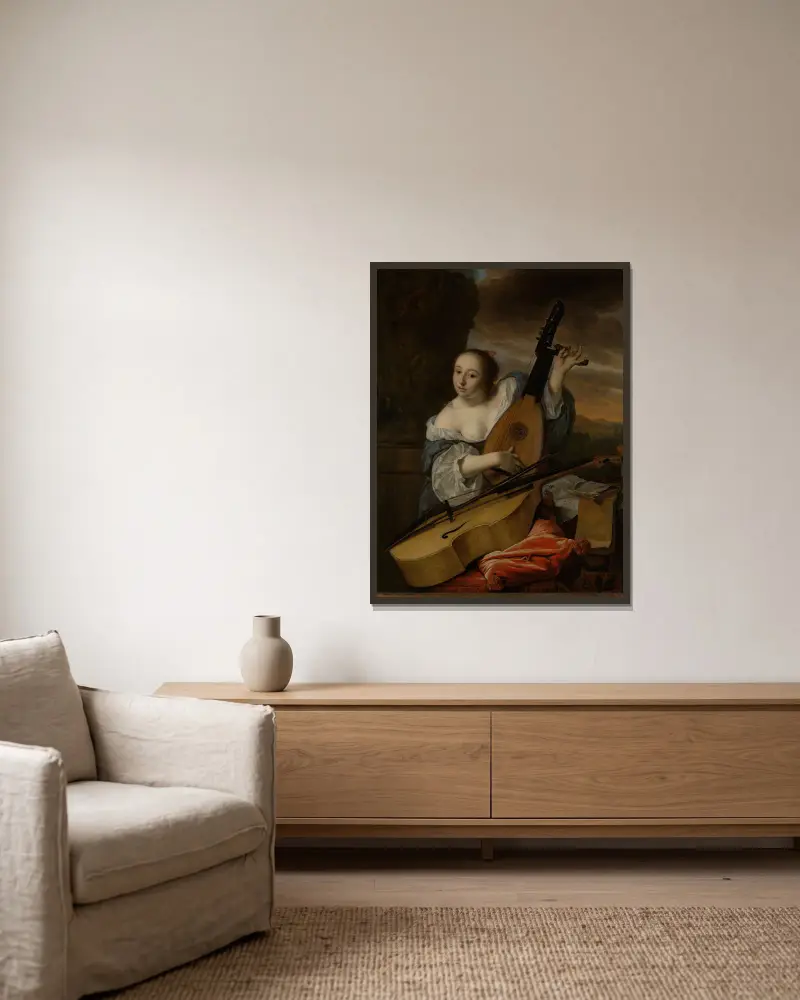 Muzyk, Bartholomeus van der Helst w ramie na ścianie