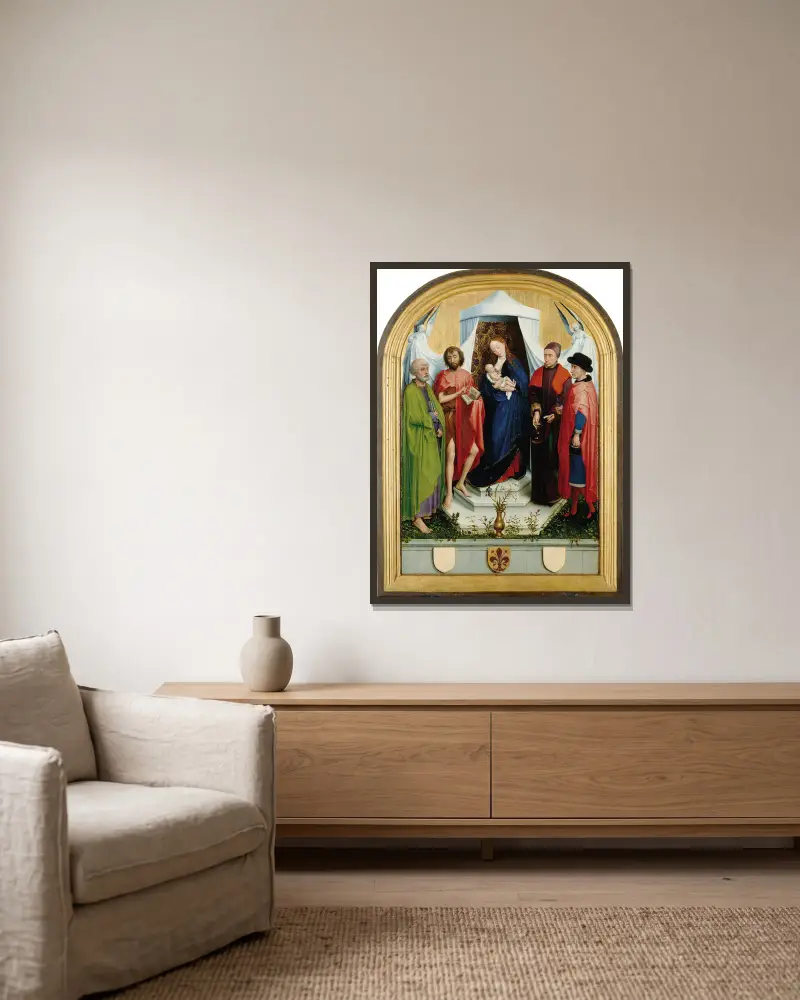 Medicejská madona, Rogier van der Weyden v rámu na stěně