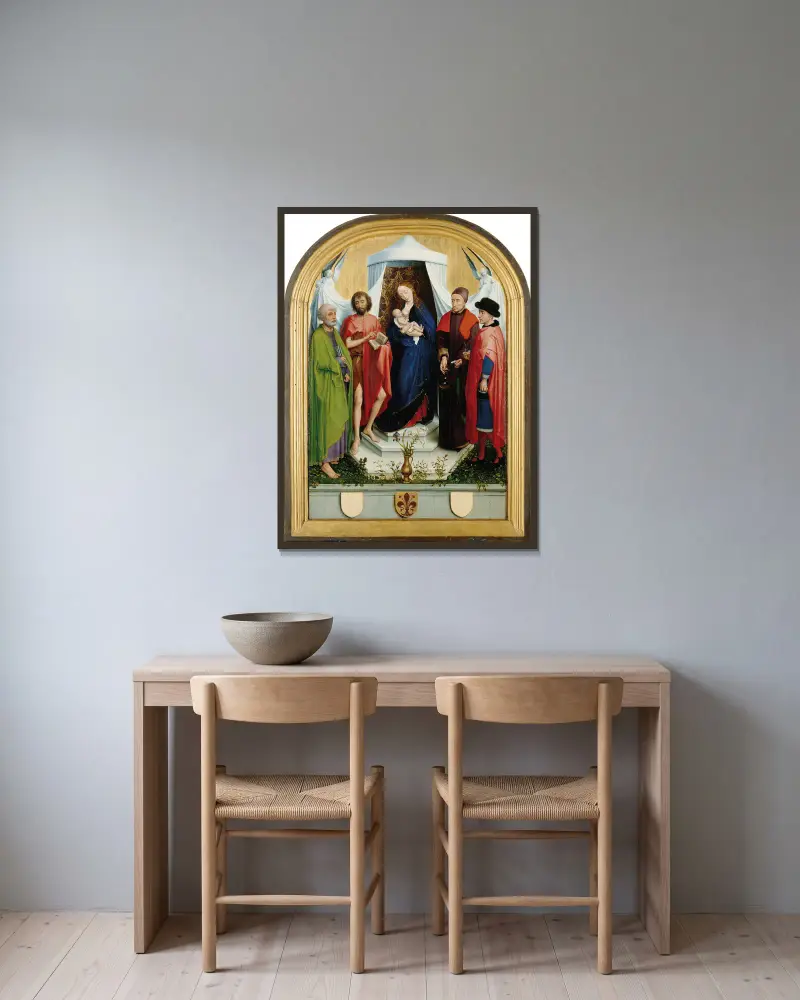 Medicejská madona, Rogier van der Weyden v rámu na stěně