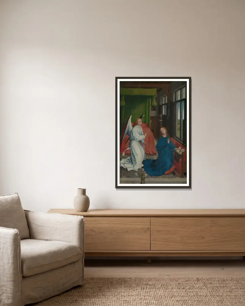 Zvěstování, Rogier van der Weyden v rámu na stěně