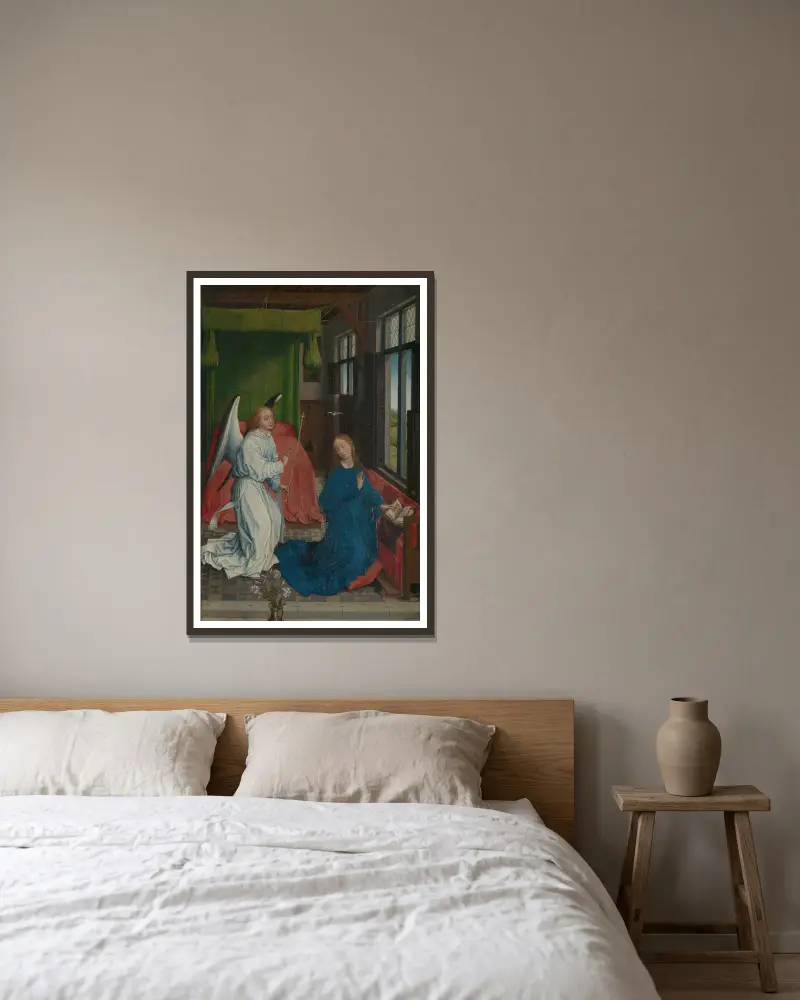 Zvěstování, Rogier van der Weyden v rámu na stěně