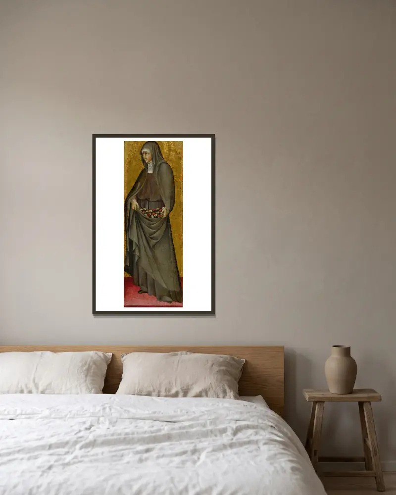 Elisabet av Ungern av Giovanni di Paolo inramad på en vägg