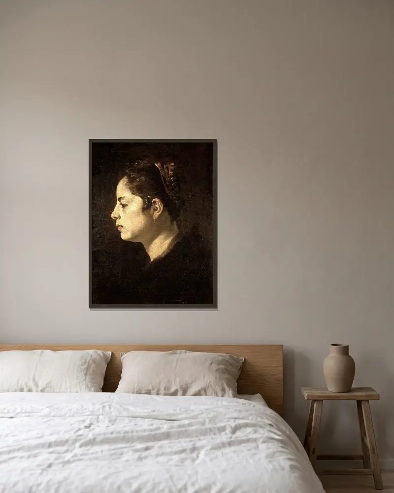 Głowa dziewczyny, Diego Velázquez w ramie na ścianie