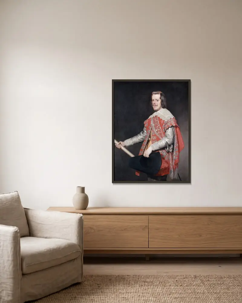 Philipp IV., König von Spanien – Nr. 1 von Diego Velázquez gerahmt an einer Wand