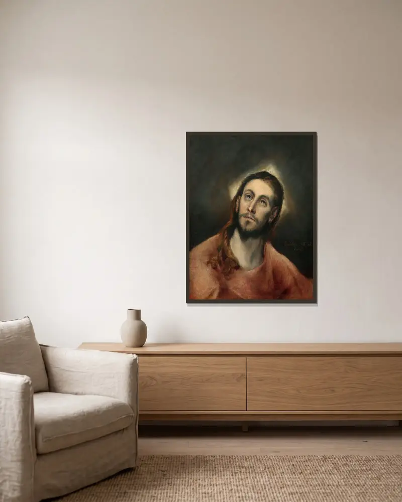 Christ In Prayer (from 1595 until 1597) av El Greco (Domenikos Theotokopoulos) inramad på en vägg