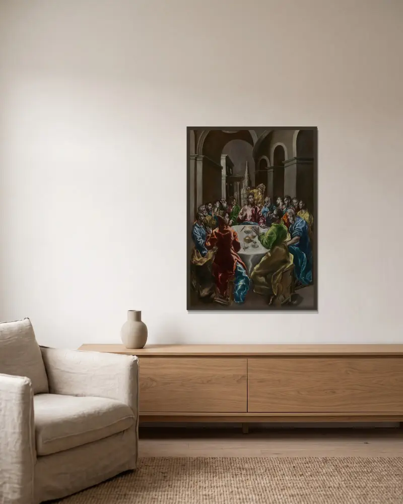 Uczta w domu Szymona, El Greco (Domenikos Theotokopoulos) w ramie na ścianie
