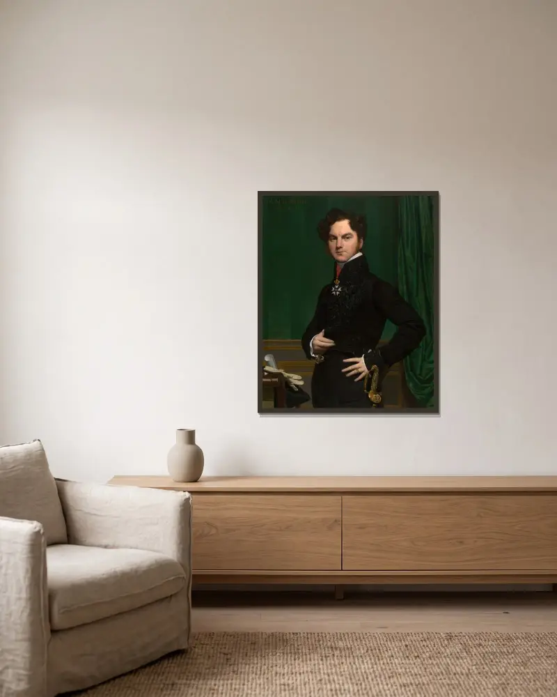 Amédée-David, Graf von Pastoret von Jean Auguste Dominique Ingres gerahmt an einer Wand
