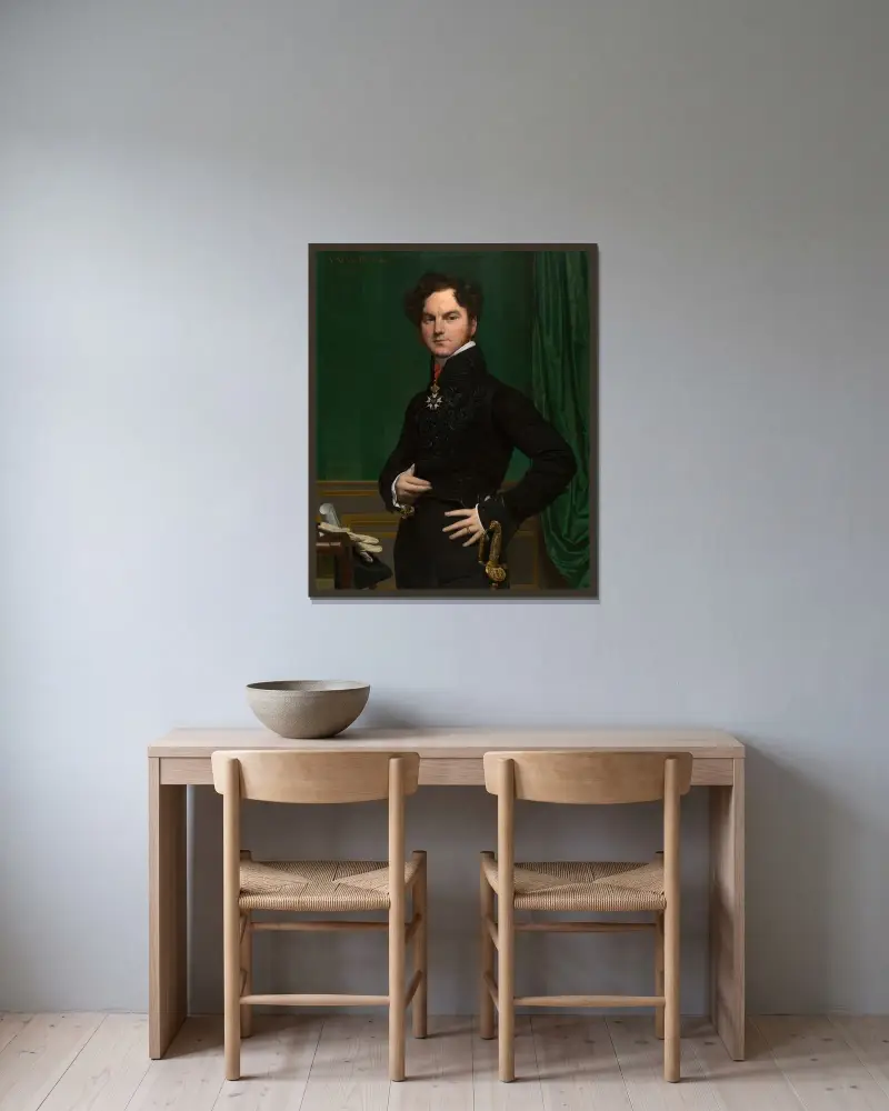 Amédée-David, Graf von Pastoret von Jean Auguste Dominique Ingres gerahmt an einer Wand
