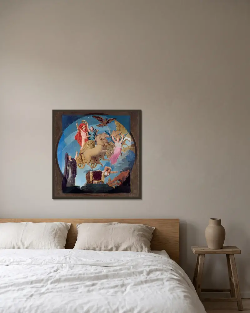Apothéose de Napoléon Ier av Jean Auguste Dominique Ingres inramad på en vägg