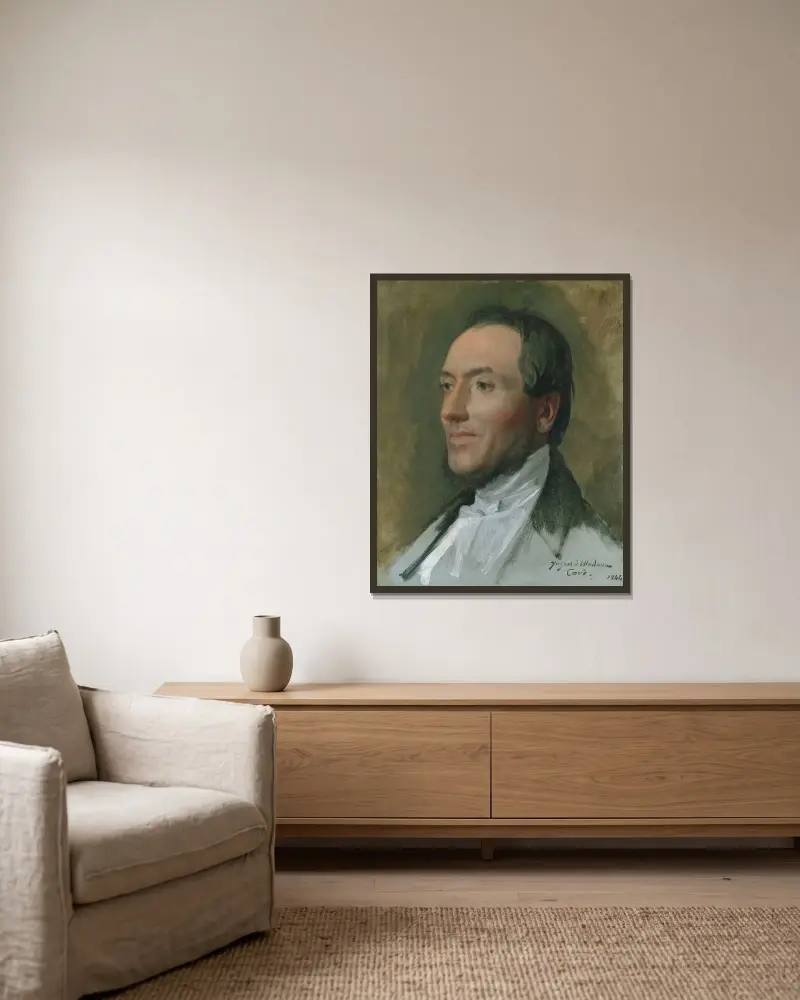 Edmond Cavé (1794–1852) von Jean Auguste Dominique Ingres gerahmt an einer Wand