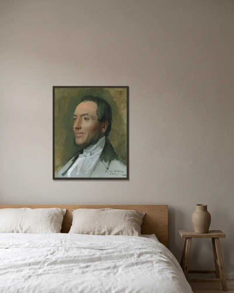 Edmond Cavé (1794–1852) von Jean Auguste Dominique Ingres gerahmt an einer Wand